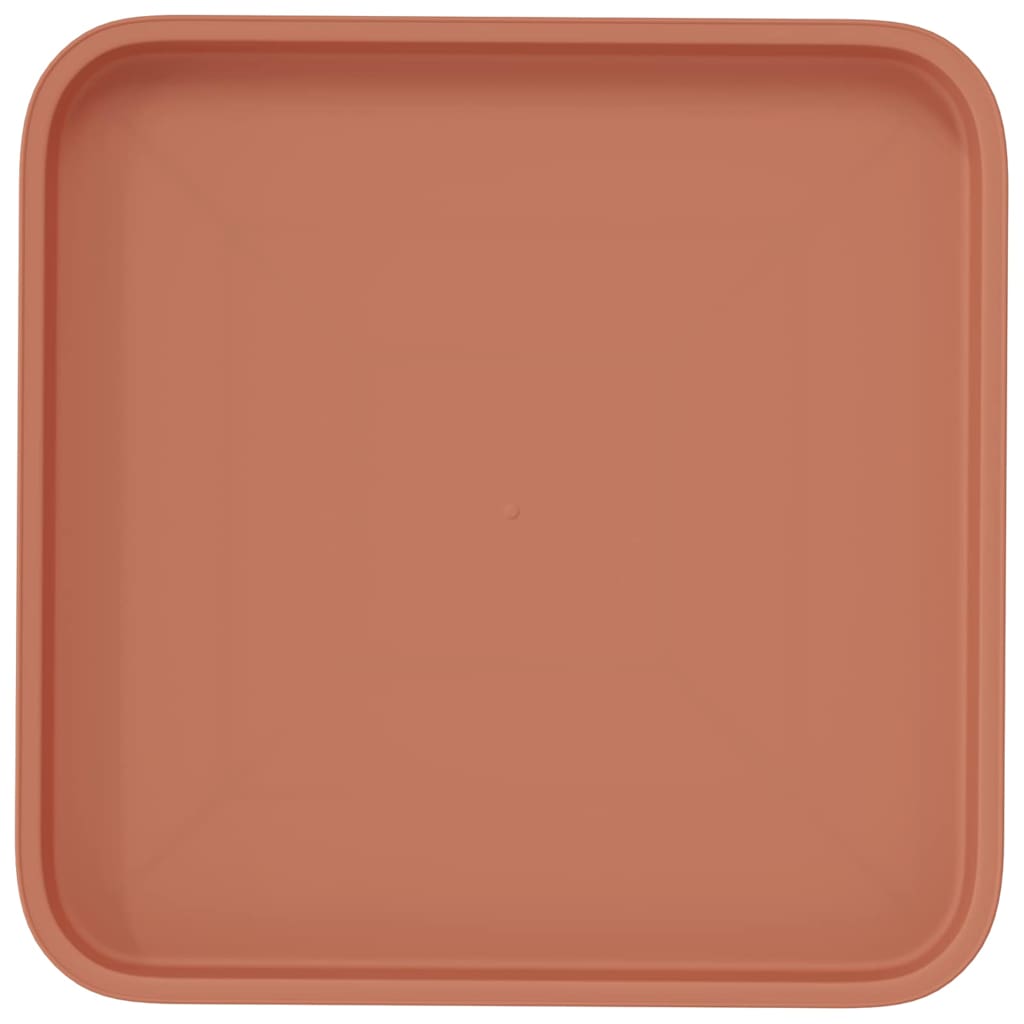 Vassoio Quadrato per Fiori 24 pcs Rosso Mattone Plastica | homemem39