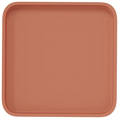 Vassoio Quadrato per Fiori 24 pcs Rosso Mattone Plastica | homemem39
