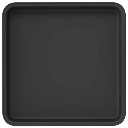 Vassoio Quadrato per Fiori 24 pcs Nero 18 x 18 x 2 cm Plastica | homemem39