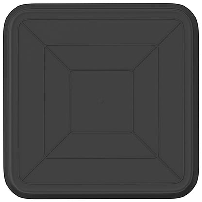 Vassoio Quadrato per Fiori 24 pcs Nero 21 x 21 x 2 cm Plastica | homemem39