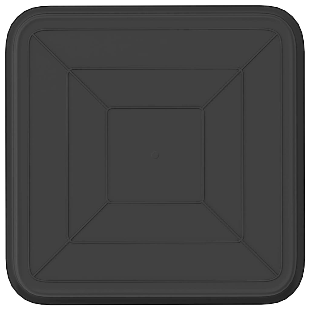 Vassoio Quadrato per Fiori 24 pcs Nero 25,5 x 25,5 x 2,5 cm | homemem39