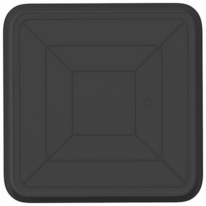 Vassoio Quadrato per Fiori 24 pcs Nero 36 x 36 x 2.5 cm | homemem39