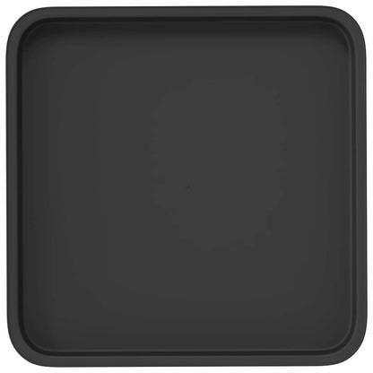 Vassoio Quadrato per Fiori 24 pcs Nero 36 x 36 x 2.5 cm | homemem39