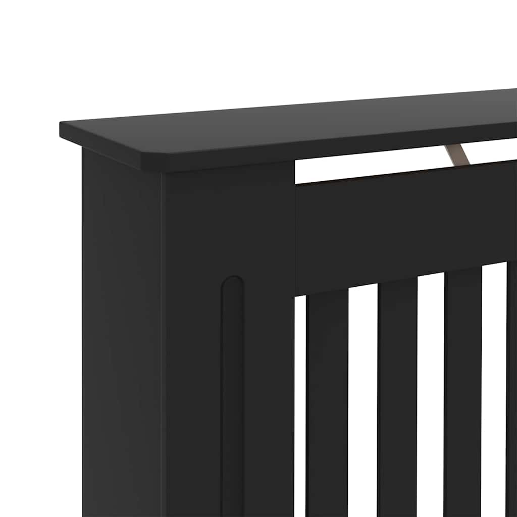 Copertura per radiatori 2 pcs Nero 112 x 19 x 81,5cm