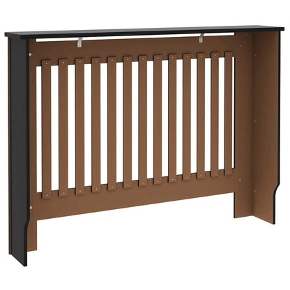 Copertura per radiatori 2 pcs Nero 112 x 19 x 81,5cm