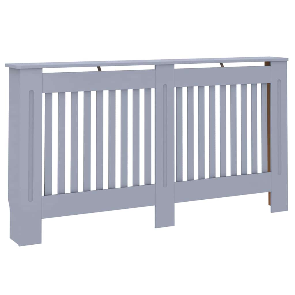 Copertura per radiatori 2 pcs Grigio 152 x 19 x 81,5cm