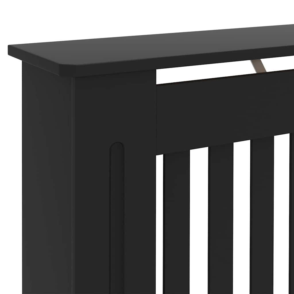 Copertura per radiatori 2 pcs Nero 152 x 19 x 81,5cm