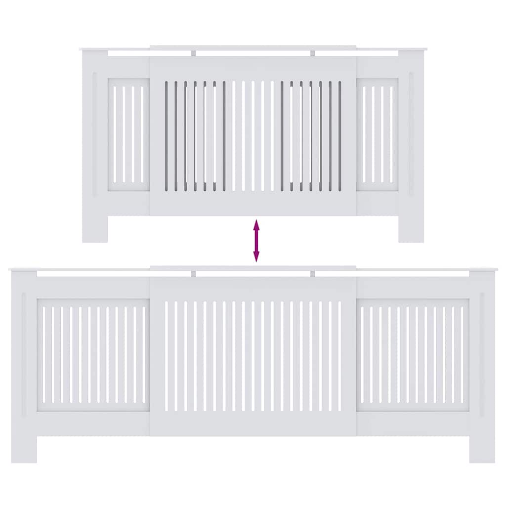 Copertura per radiatori 2 pcs Bianco 205 x 20,5 x 81,5cm