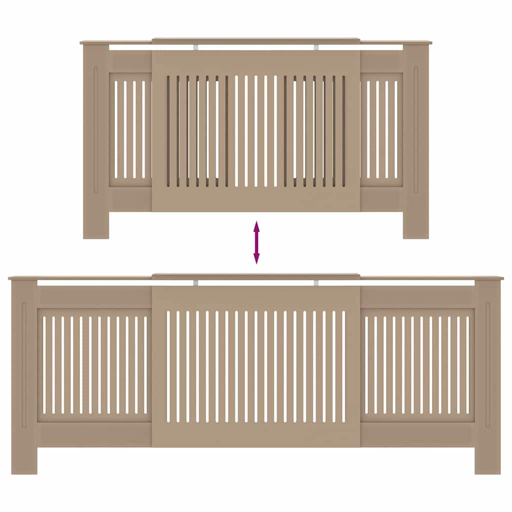 Copertura per radiatori 2 pcs Marrone 205 x 20,5 x 81,5cm