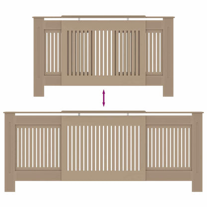 Copertura per radiatori 2 pcs Marrone 205 x 20,5 x 81,5cm