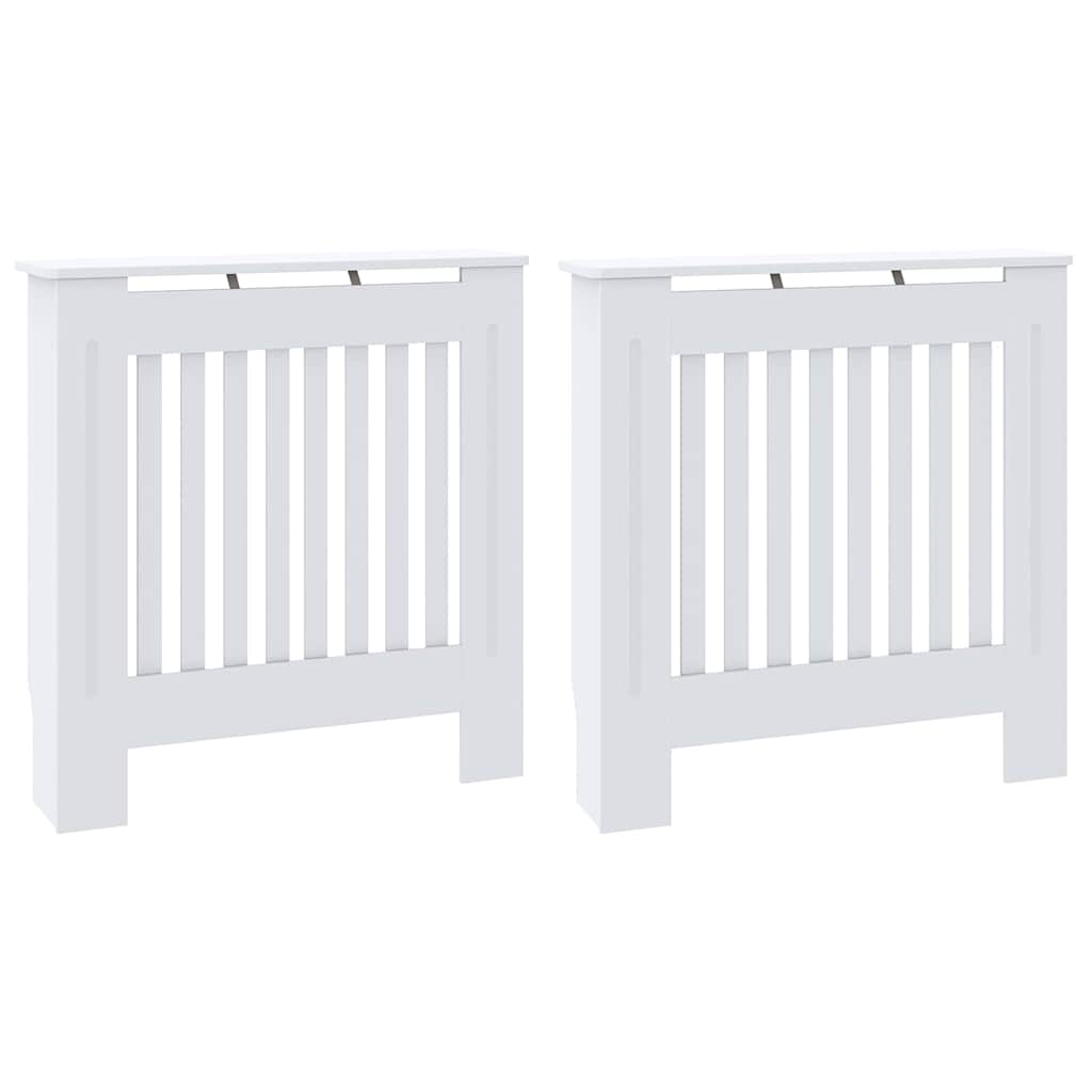 Copertura per radiatori 2 pcs Bianco 78 x 19 x 81,5cm