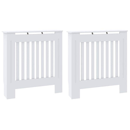 Copertura per radiatori 2 pcs Bianco 78 x 19 x 81,5cm