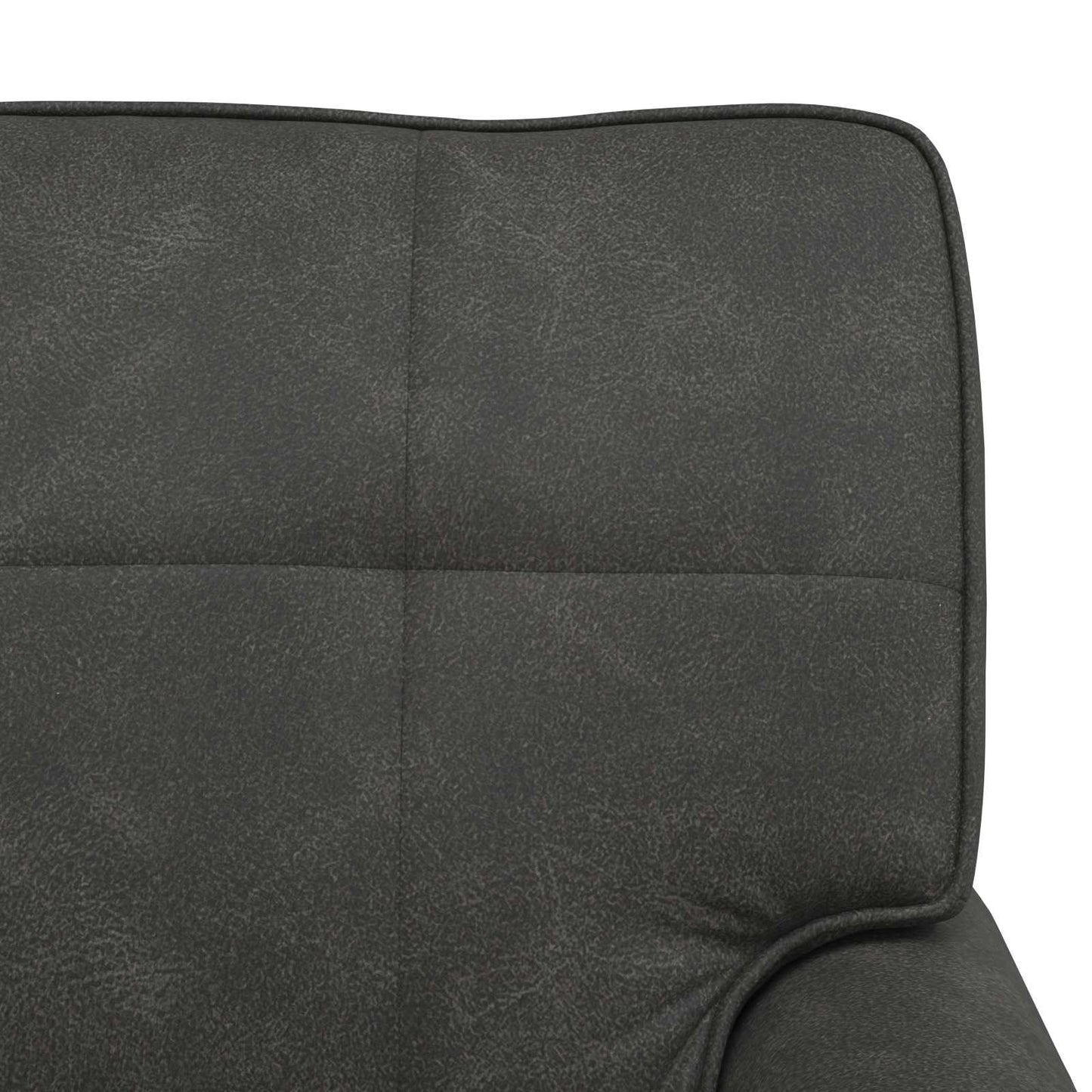 Chaise Lounge con cuscino Nero 91 x 157 x 91 cm PU Antico
