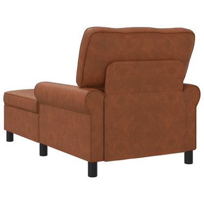 Chaise Lounge Marrone 91 x 157 x 91 cm Pelle Sintetica