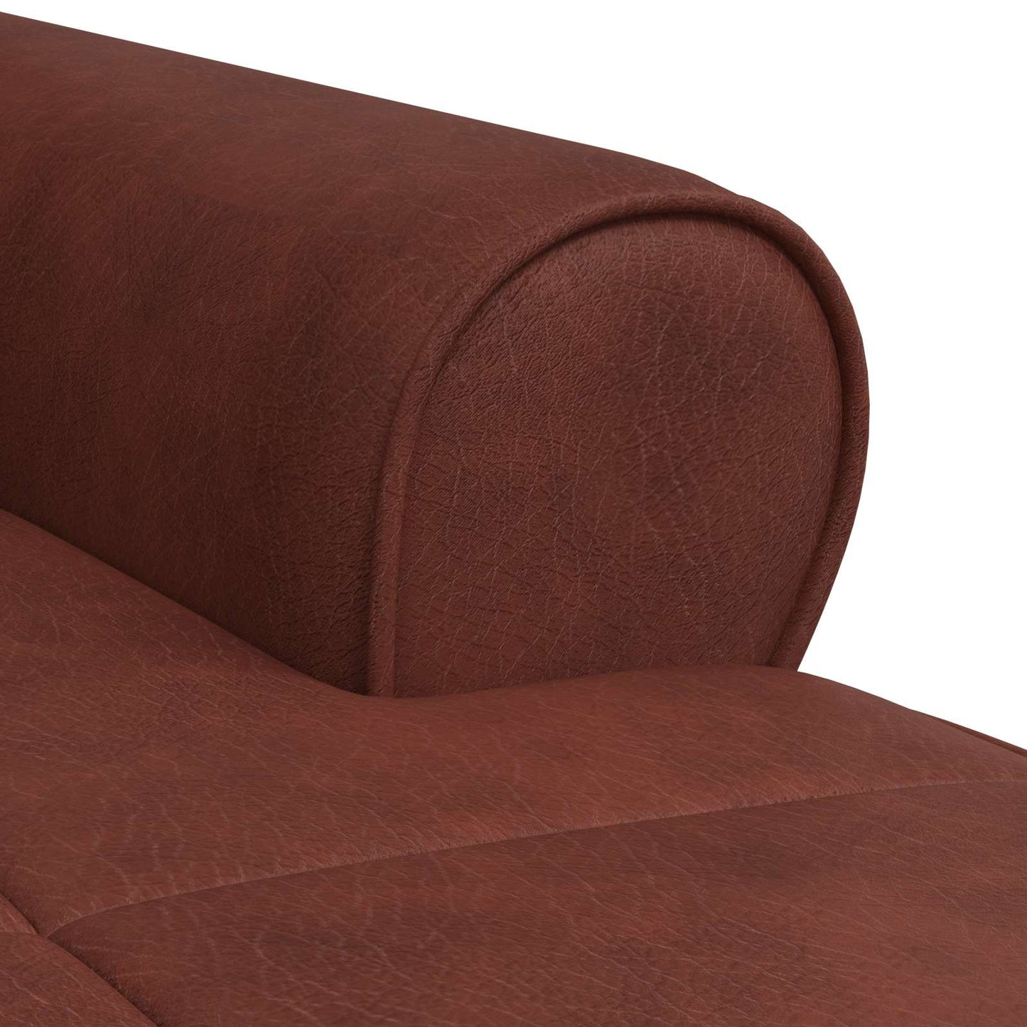 Chaise Lounge Marrone Lucido 91 x 157 x 91 cm Pelle Sintetica