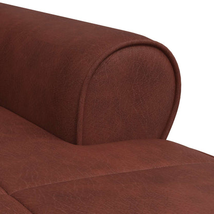 Chaise Lounge Marrone Lucido 91 x 157 x 91 cm Pelle Sintetica