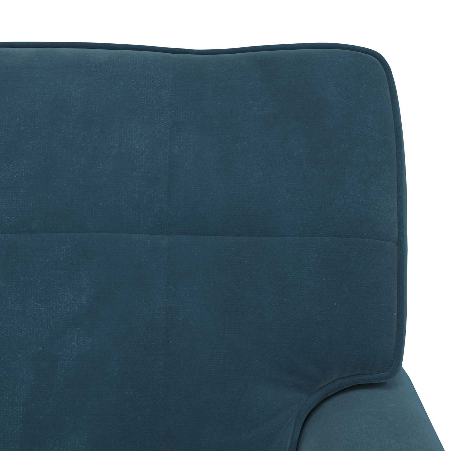 Chaise Lounge con cuscino Blu 91 x 157 x 91 cm Velluto