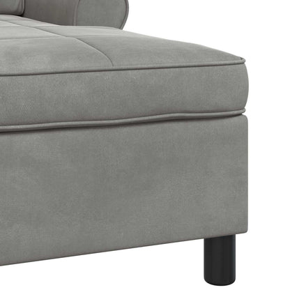 Chaise Lounge Grigio chiaro 91 x 157 x 91 cm Velluto