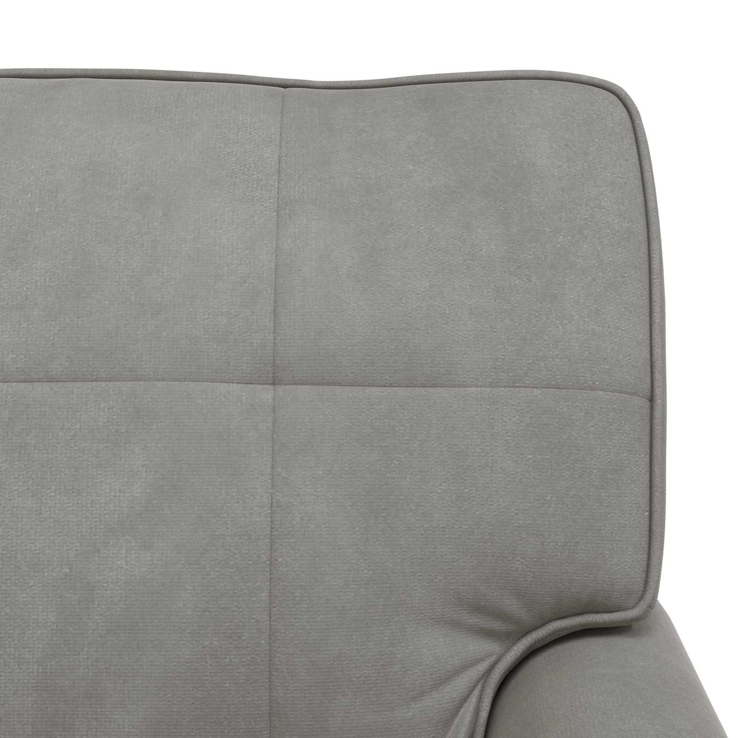 Chaise Lounge Grigio chiaro 91 x 157 x 91 cm Velluto