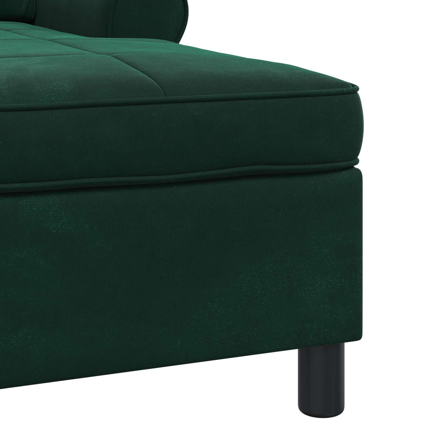 Chaise Lounge con cuscino Verde Scuro 91 x 157 x 91 cm Velluto