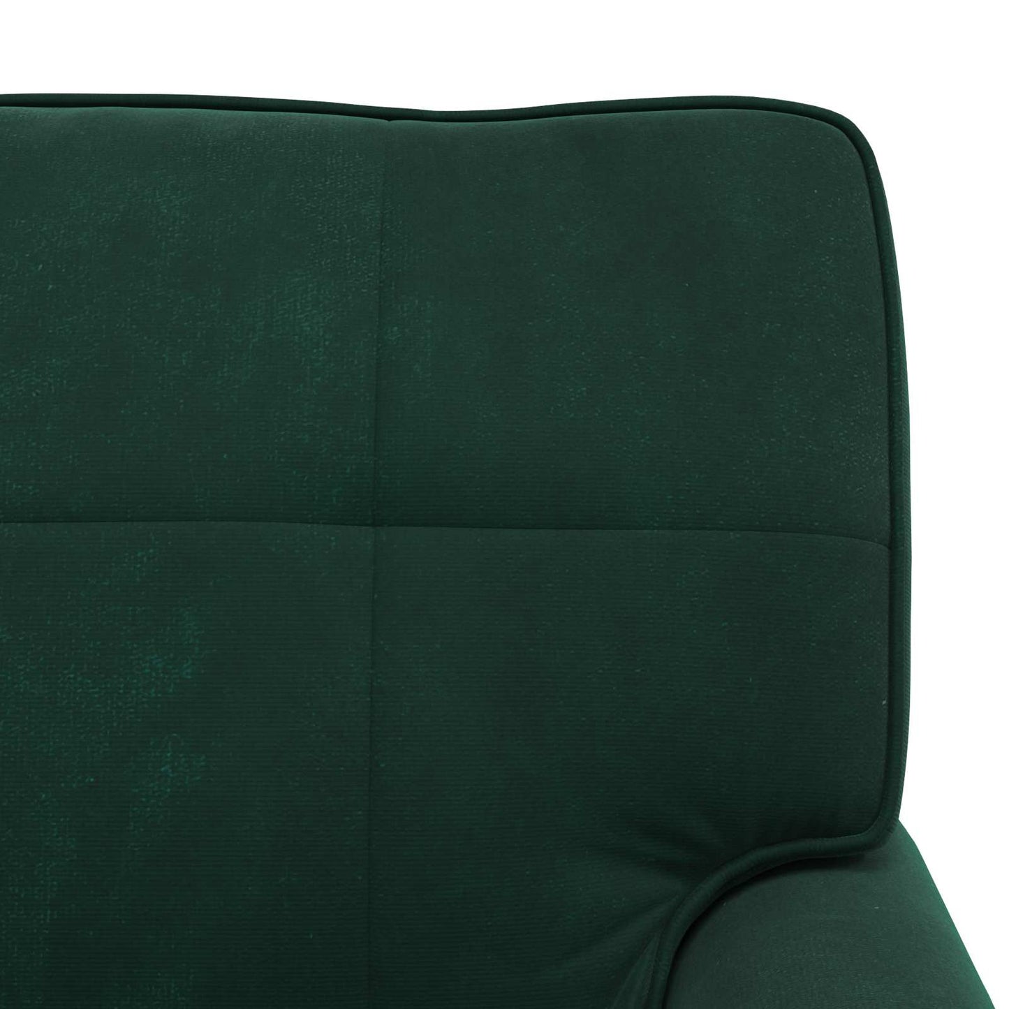 Chaise Lounge con cuscino Verde Scuro 91 x 157 x 91 cm Velluto