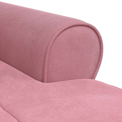 Chaise Lounge con cuscino Rosa 91 x 157 x 91 cm Velluto
