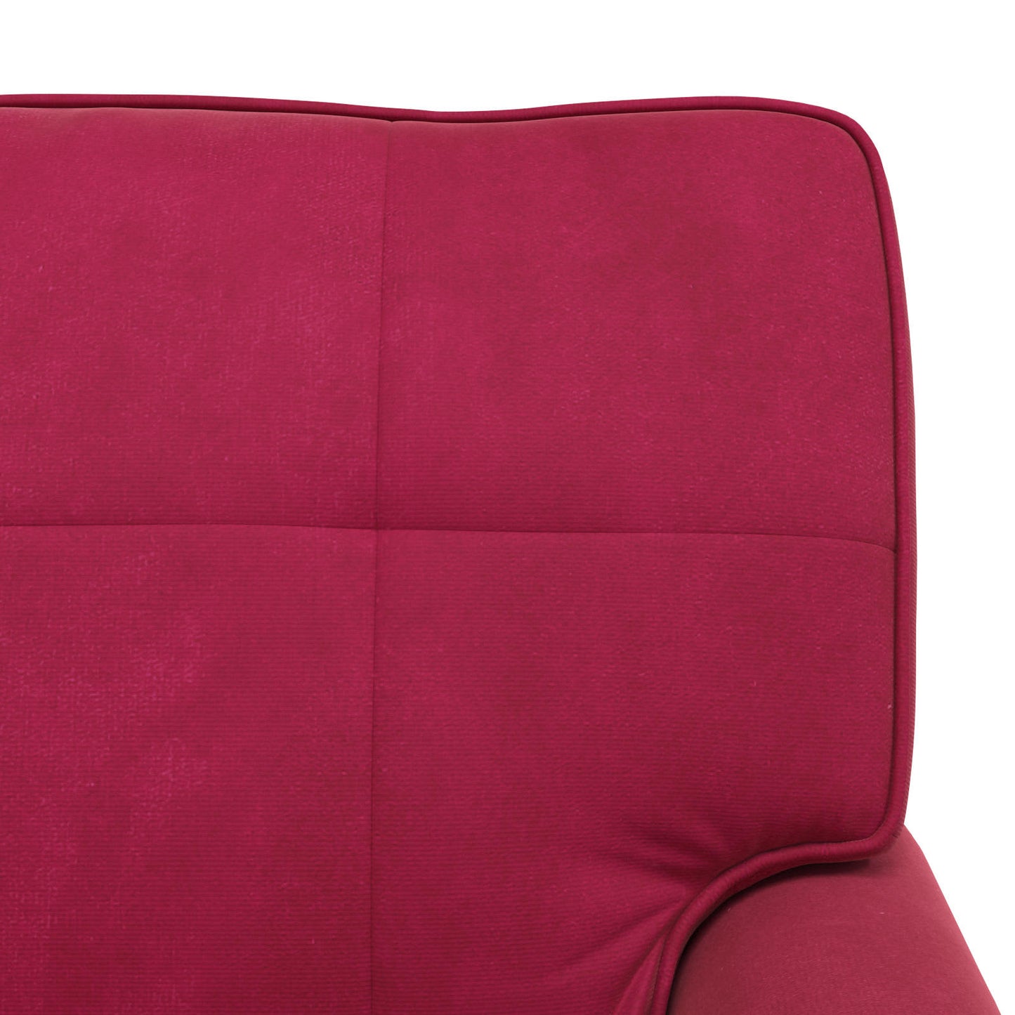 Chaise Lounge con cuscino Rosso Vino 91 x 157 x 91 cm Velluto