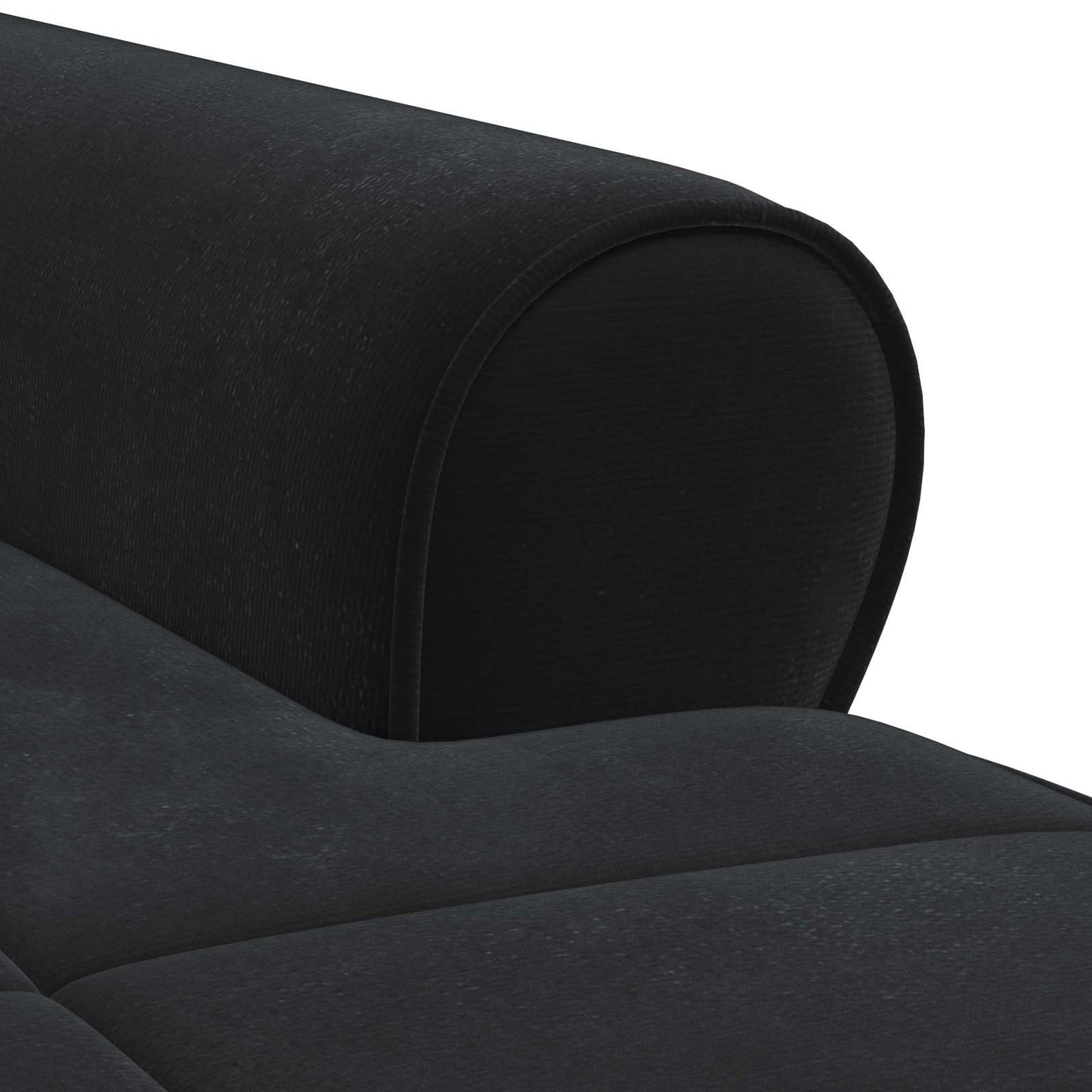 Chaise Lounge con cuscino Nero 91 x 157 x 91 cm Velluto