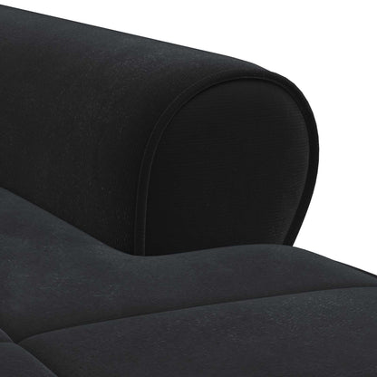 Chaise Lounge con cuscino Nero 91 x 157 x 91 cm Velluto