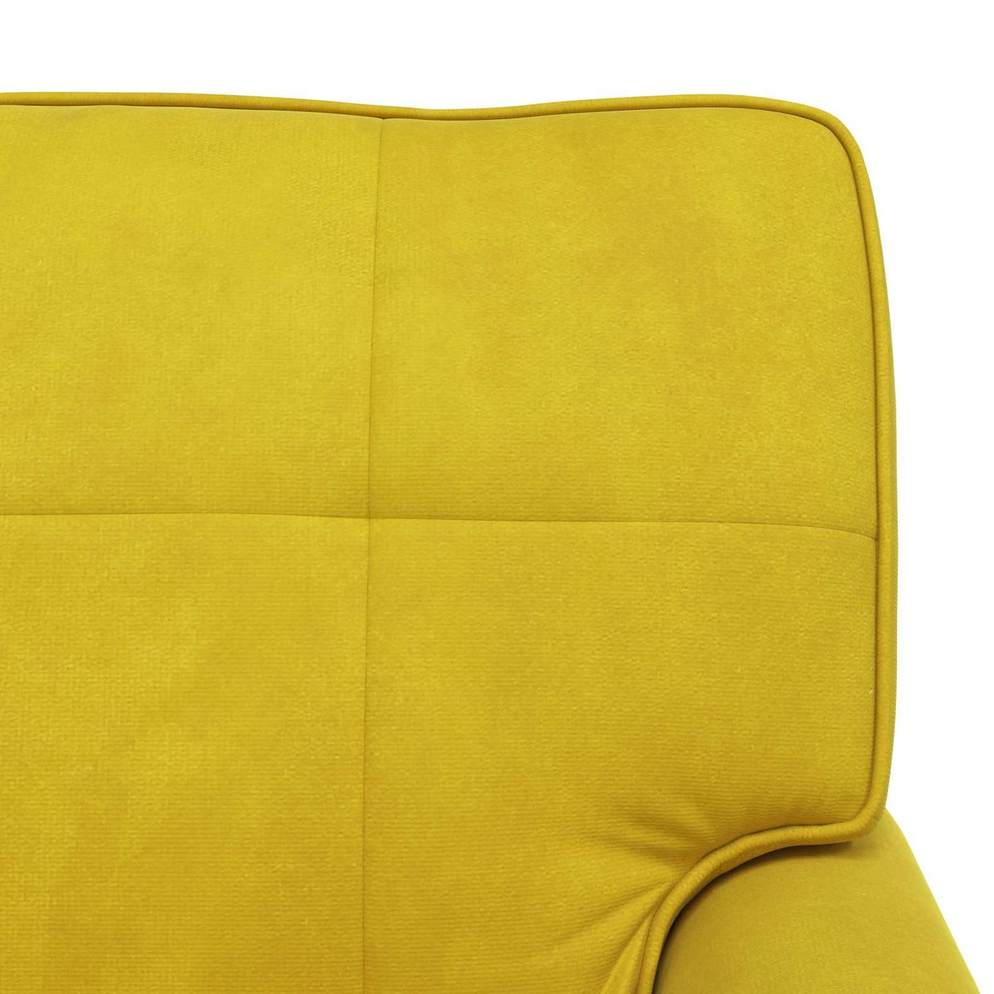 Chaise Lounge con cuscino Giallo 91 x 157 x 91 cm Velluto