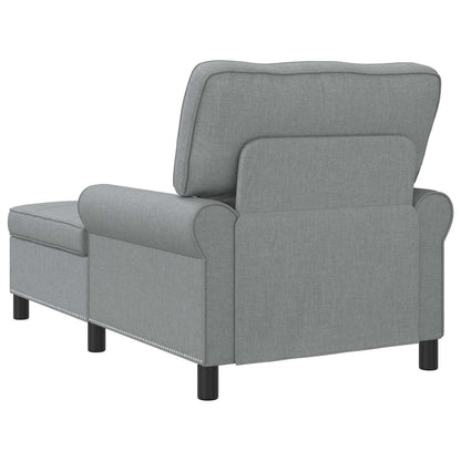 Chaise Lounge Grigio chiaro 91 x 157 x 91 cm Tessuto