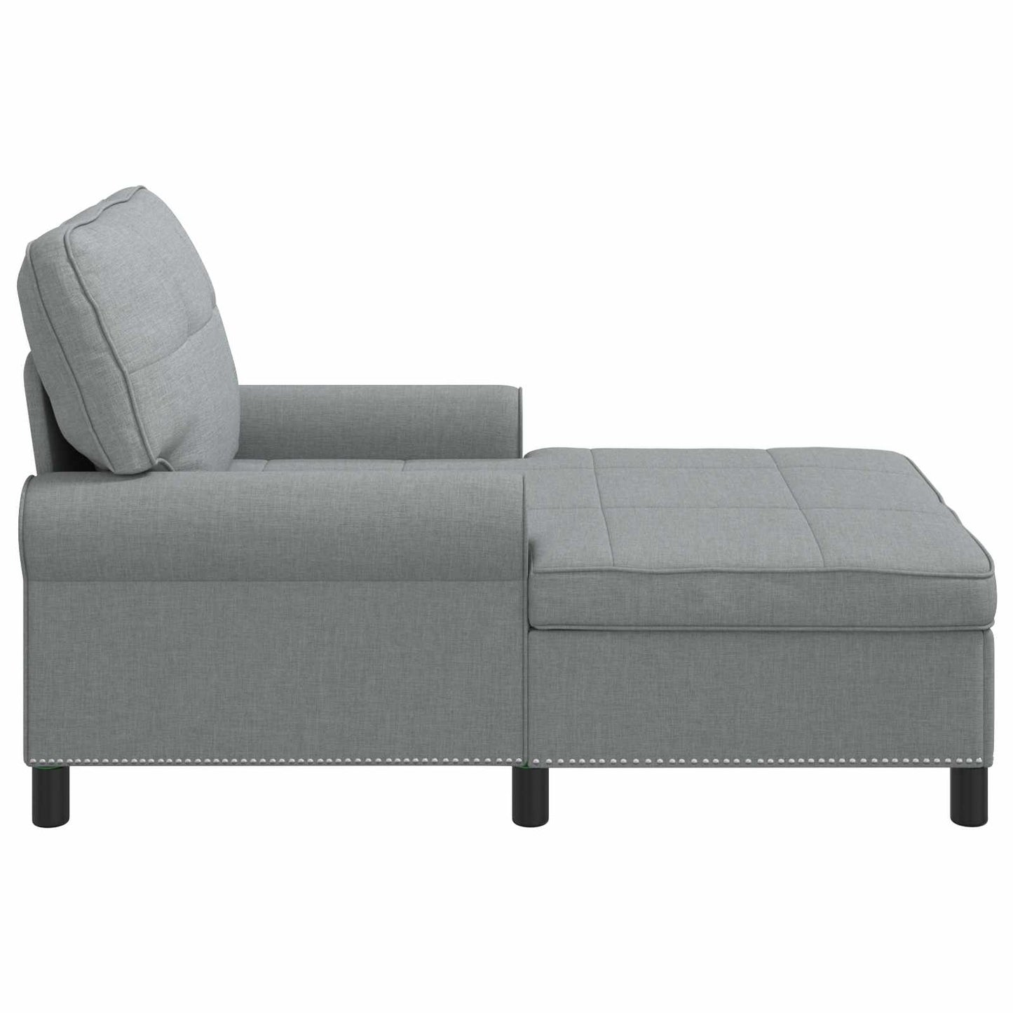 Chaise Lounge Grigio chiaro 91 x 157 x 91 cm Tessuto