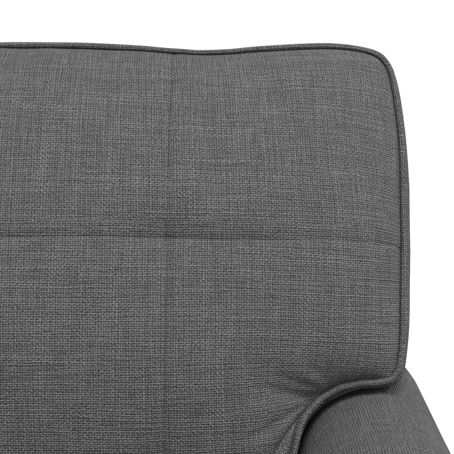 Chaise Lounge con cuscino Grigio scuro 91 x 157 x 91 cm Tessuto