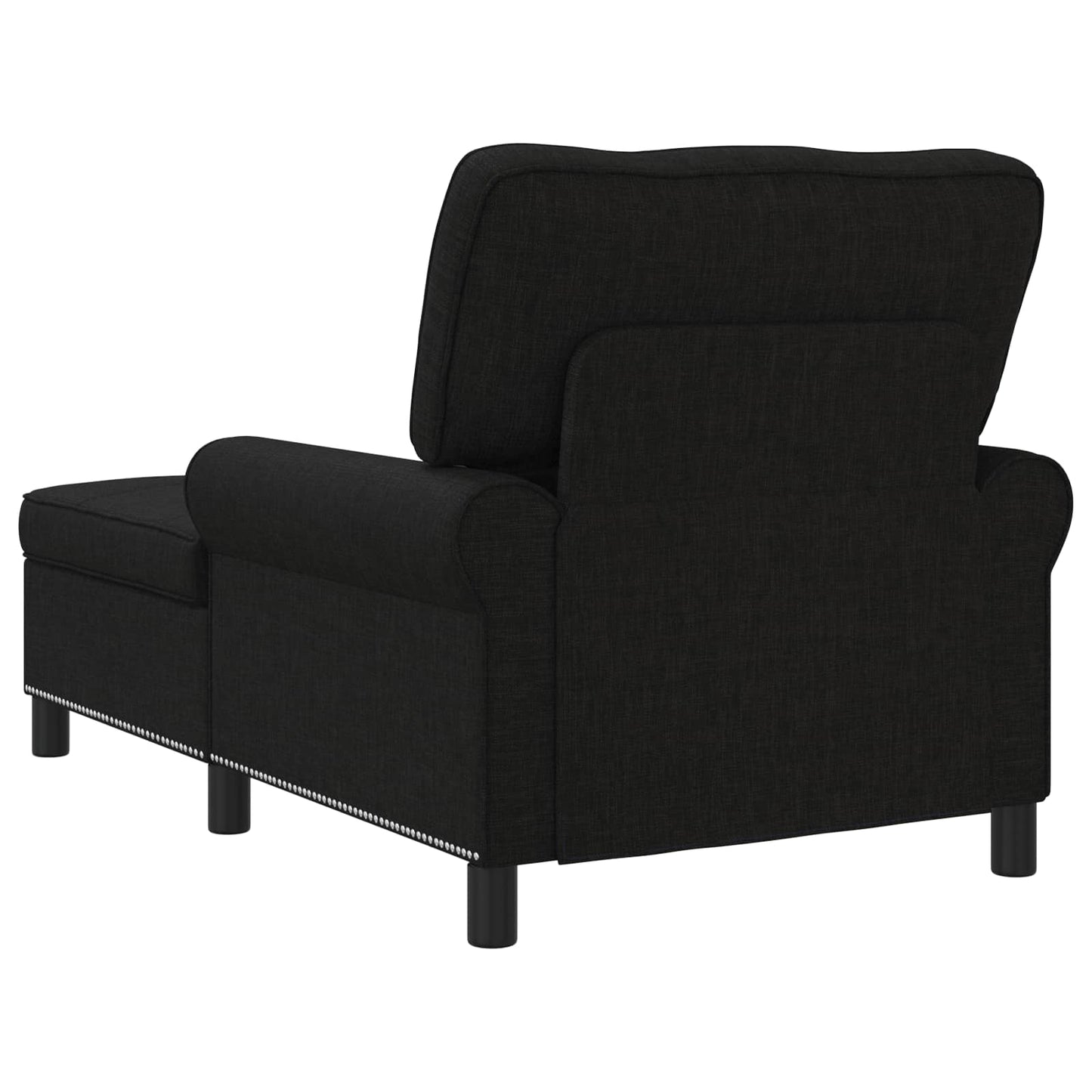Chaise Lounge con cuscino Nero 91 x 157 x 91 cm Tessuto