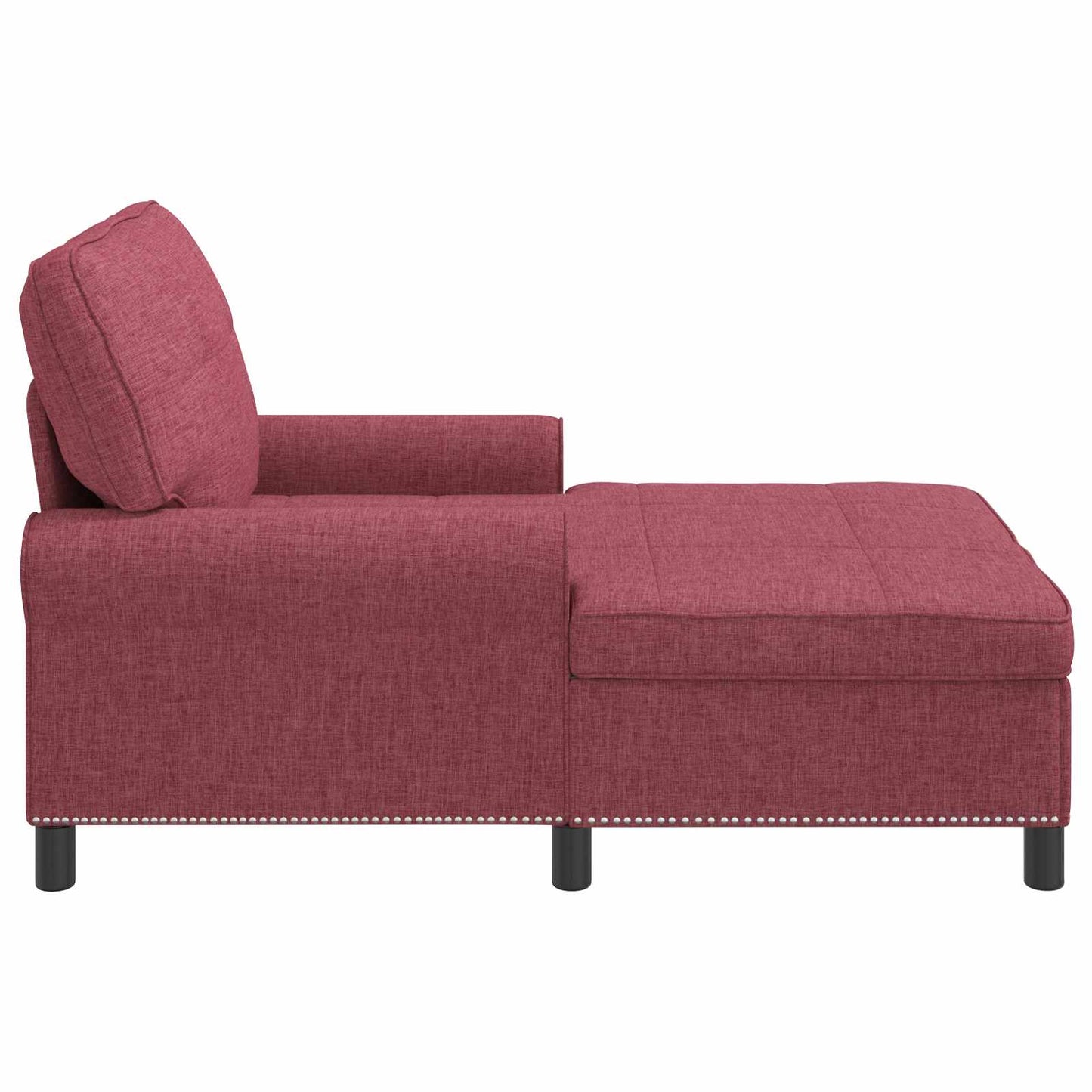 Chaise Lounge con cuscino Rosso Vino 91 x 157 x 91 cm Tessuto