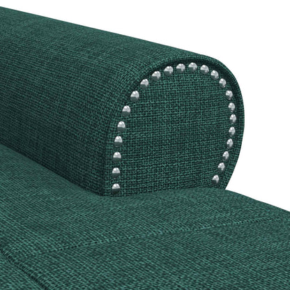 Chaise Lounge con cuscino Verde Scuro 91 x 157 x 91 cm Tessuto