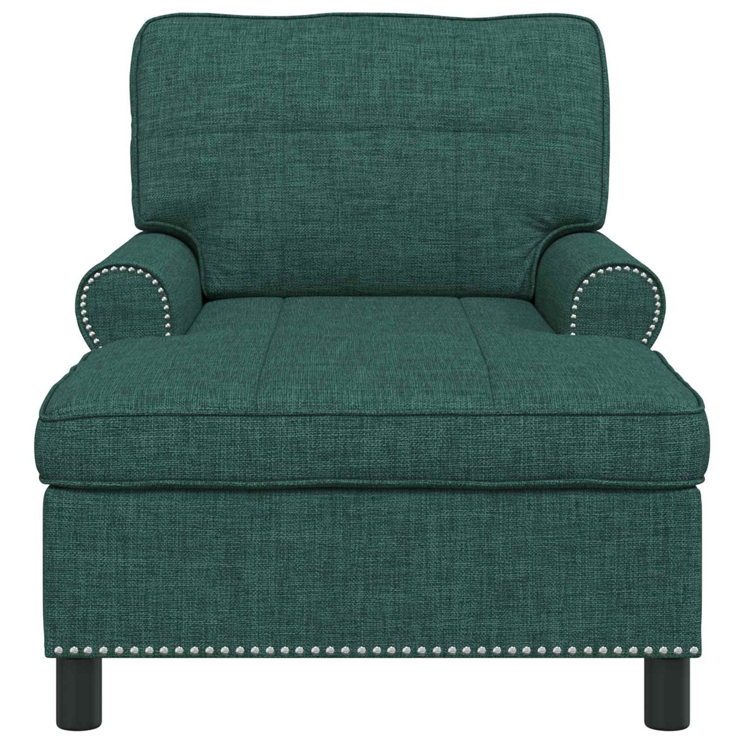 Chaise Lounge con cuscino Verde Scuro 91 x 157 x 91 cm Tessuto