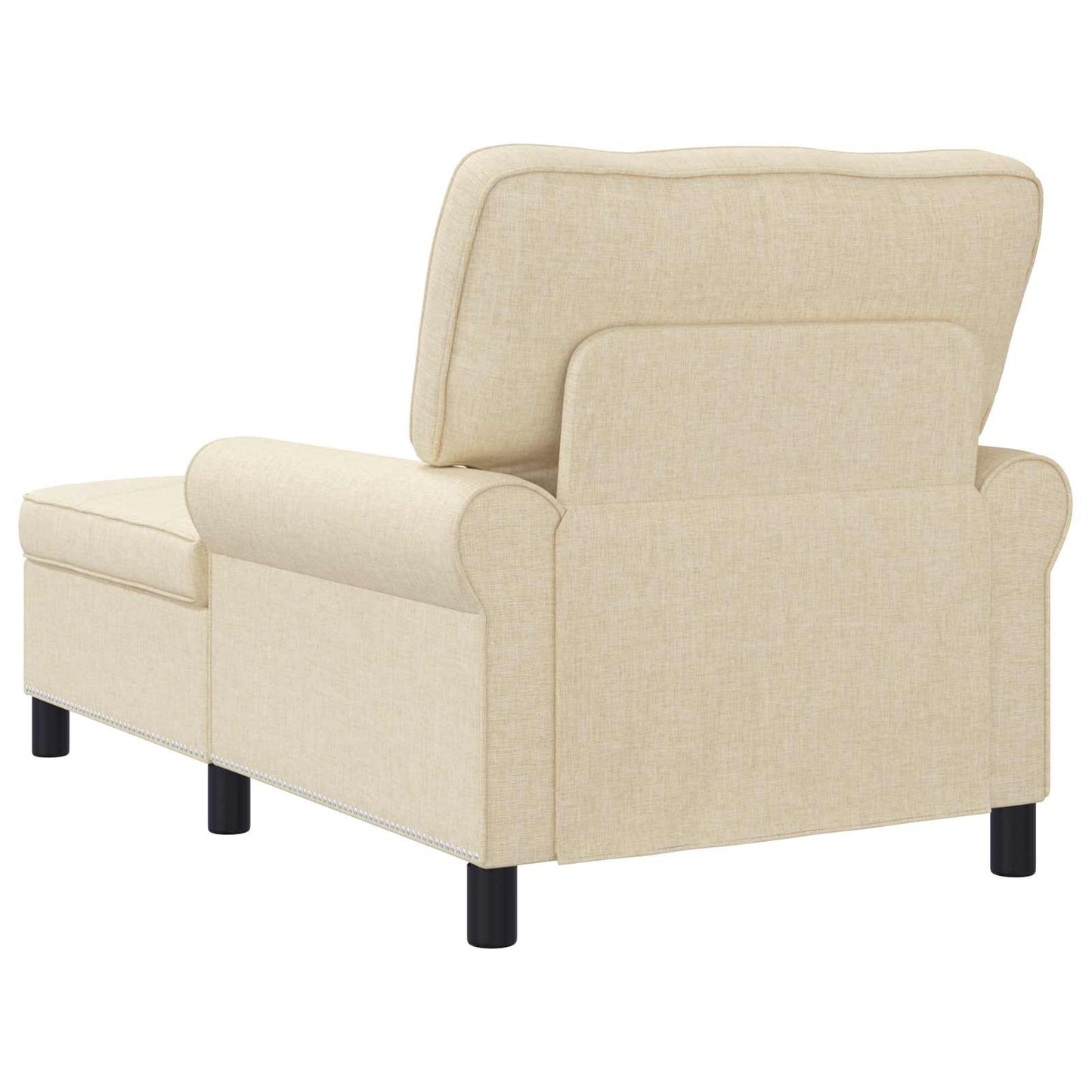 Chaise Lounge con cuscino Crema 91 x 157 x 91 cm Tessuto