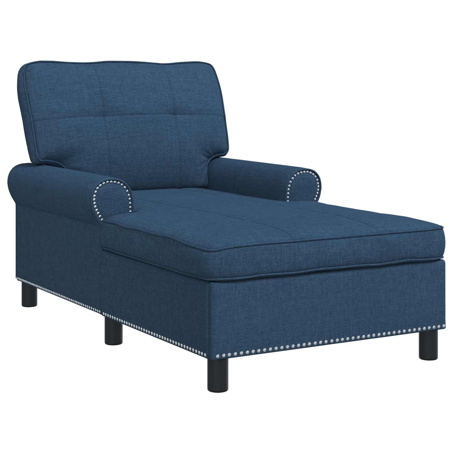 Chaise Lounge con cuscino Blu 91 x 157 x 91 cm Tessuto