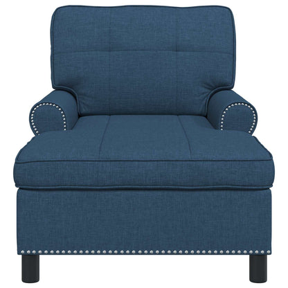 Chaise Lounge con cuscino Blu 91 x 157 x 91 cm Tessuto