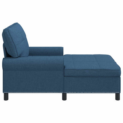 Chaise Lounge con cuscino Blu 91 x 157 x 91 cm Tessuto
