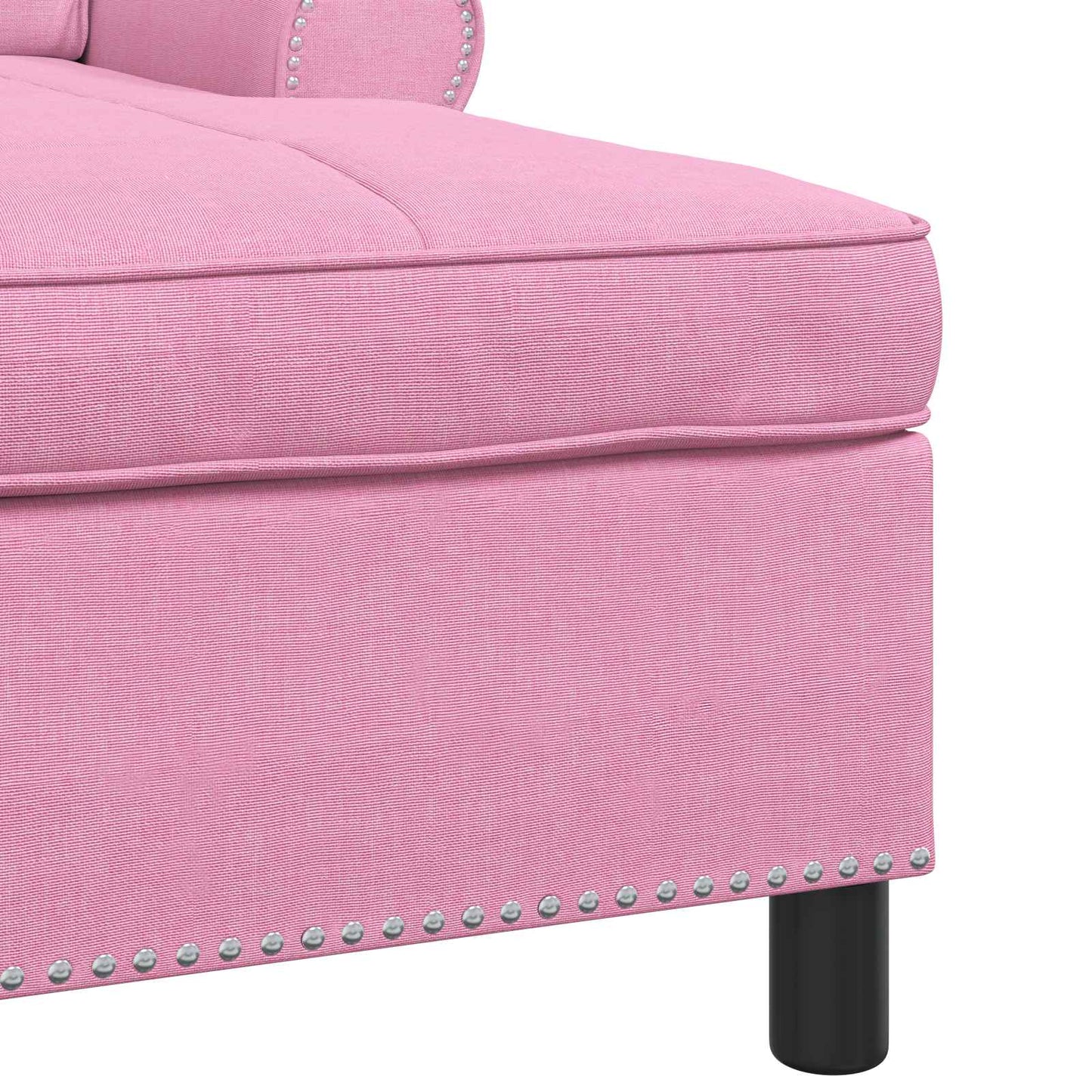 Chaise Lounge con cuscino Rosa 91 x 157 x 91 cm Tessuto