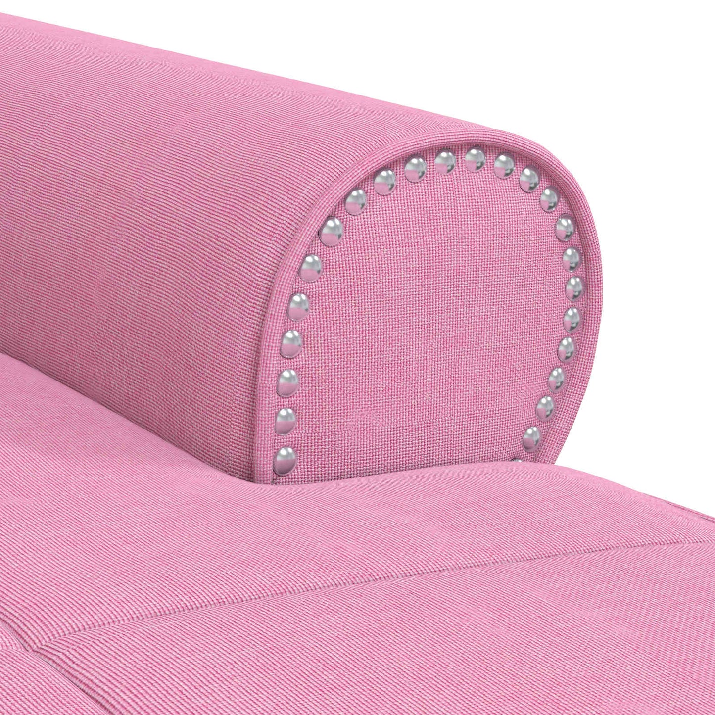 Chaise Lounge con cuscino Rosa 91 x 157 x 91 cm Tessuto