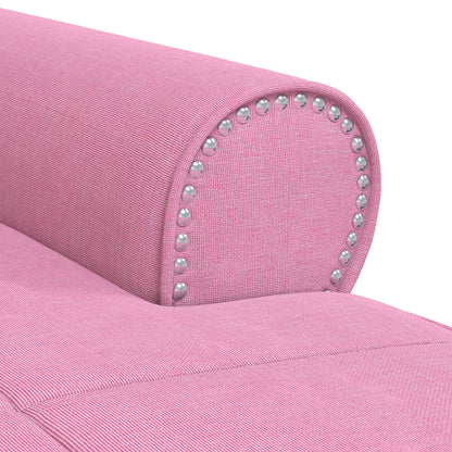 Chaise Lounge con cuscino Rosa 91 x 157 x 91 cm Tessuto