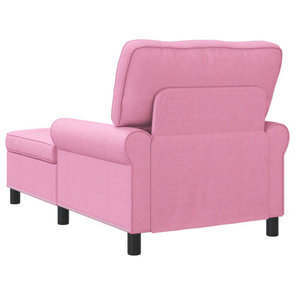 Chaise Lounge con cuscino Rosa 91 x 157 x 91 cm Tessuto