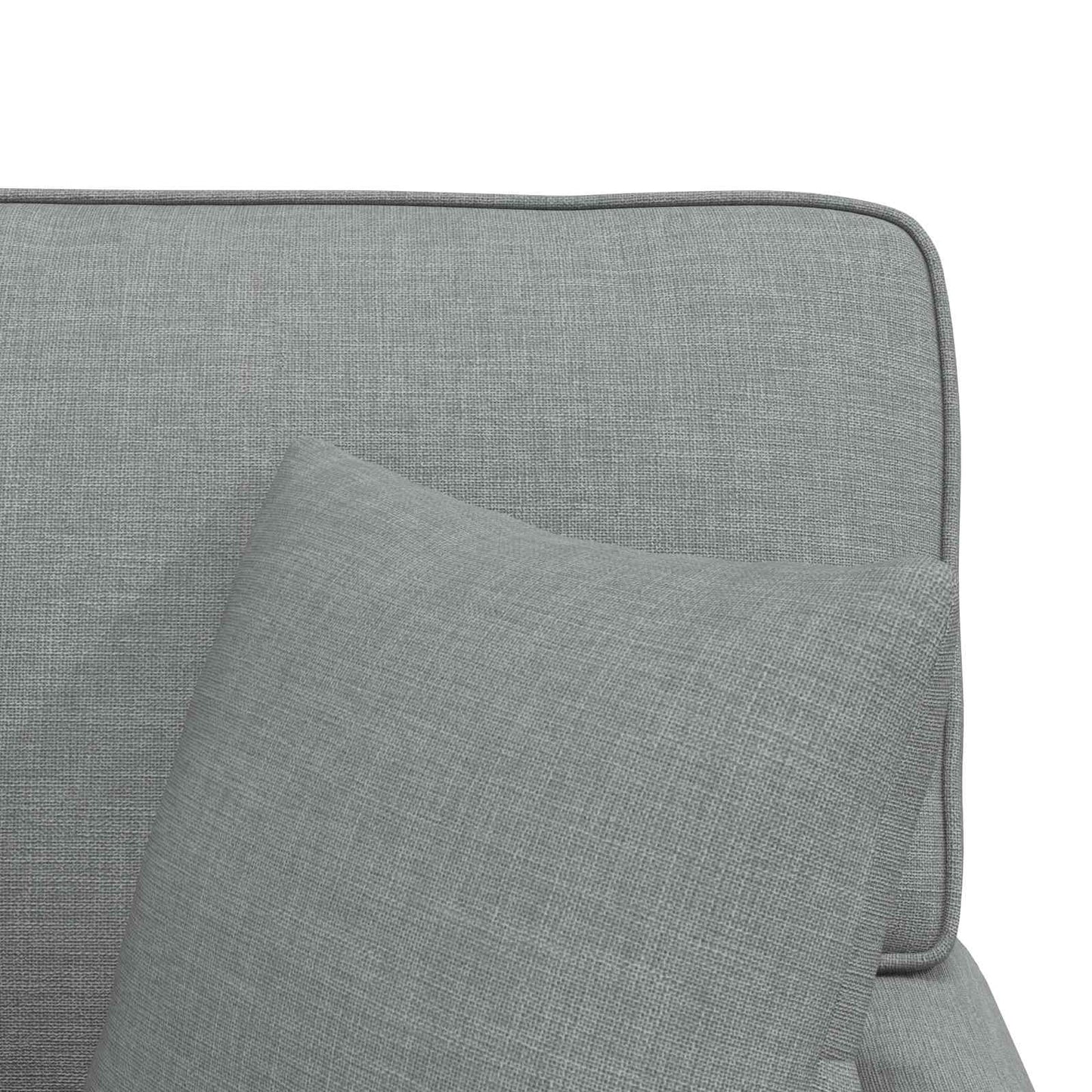 Chaise Longe con Gonna con cuscino 3 pcs Grigio chiaro Tessuto