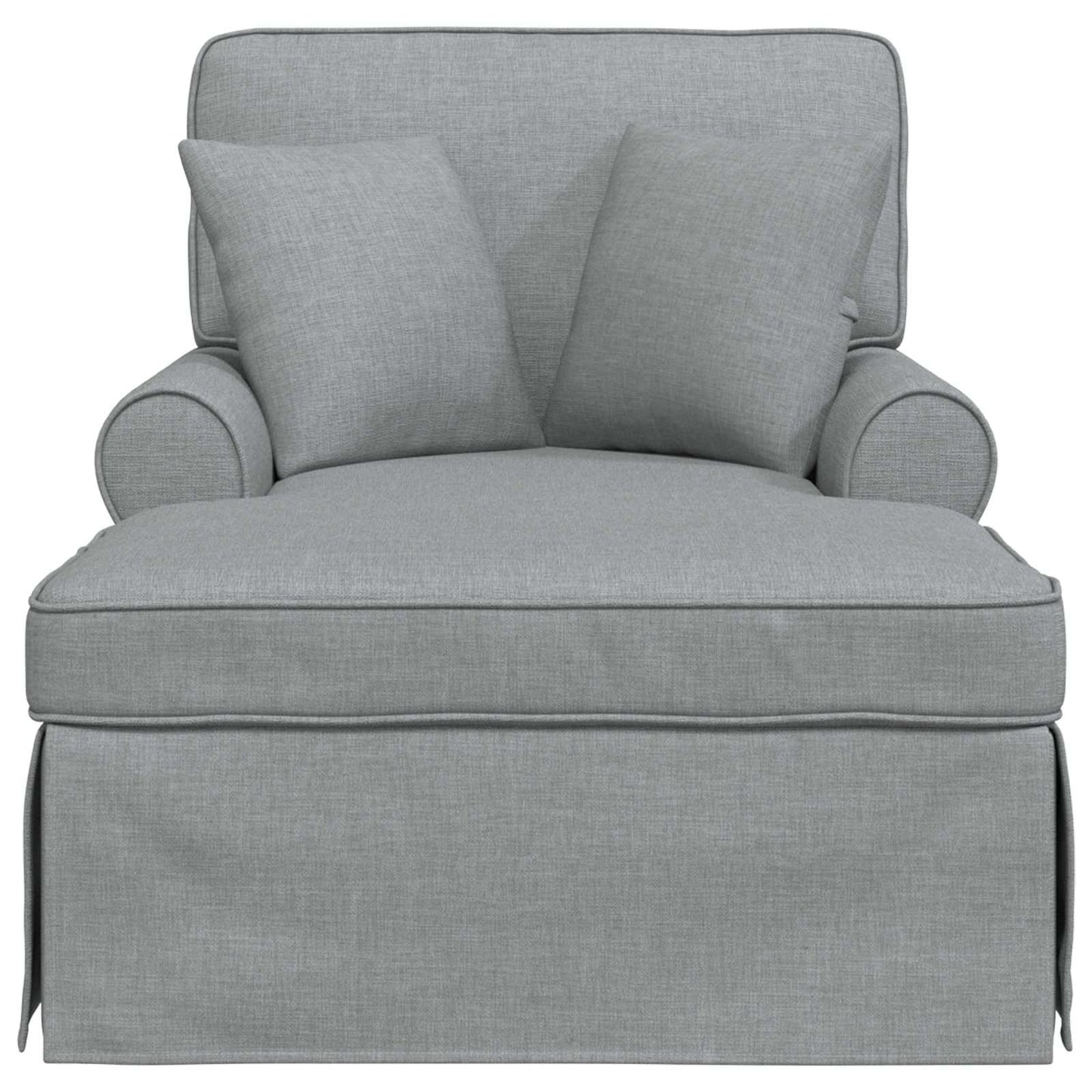 Chaise Longe con Gonna Grigio chiaro 91 x 157 x 91 cm Tessuto