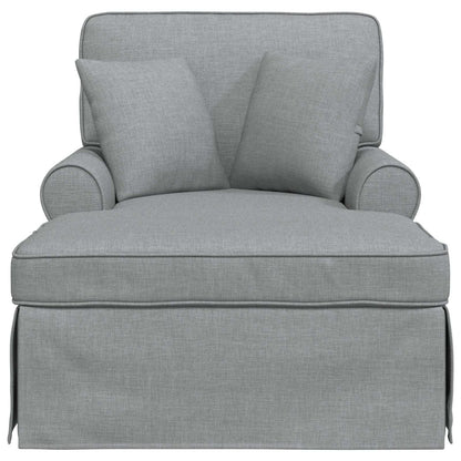 Chaise Longe con Gonna Grigio chiaro 91 x 157 x 91 cm Tessuto