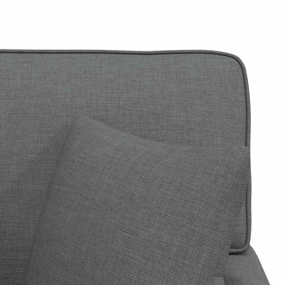 Chaise Longe con Gonna con cuscino 3 pcs Grigio scuro Tessuto