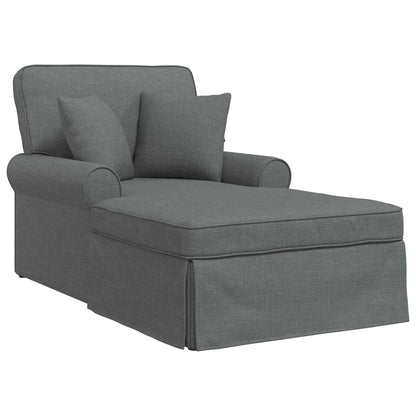 Chaise Longe con Gonna Grigio scuro 91 x 157 x 91 cm Tessuto